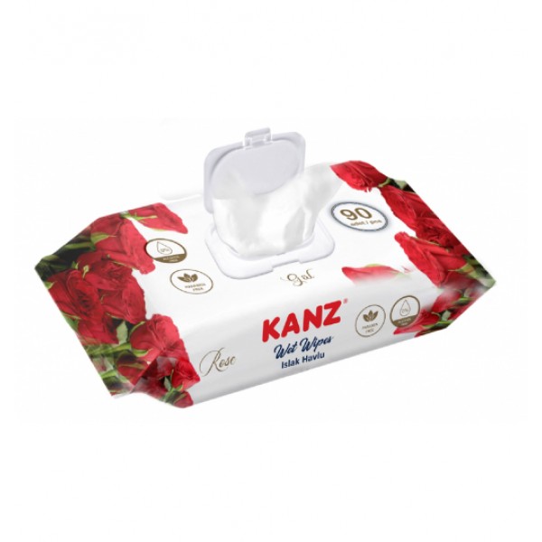 KANZ ISLAK HAVLU 90LI SEÇENEK  SENSİTİVE BABY-PAPATYA-GÜL-NATUREL-LAVANTA 