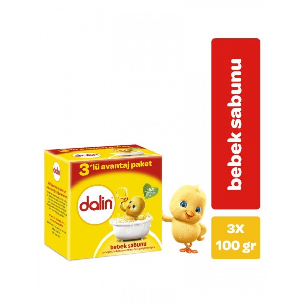 DALİN HASSAS CİLT BEBEK SABUNU 3*100G AVANTAJ PAKET