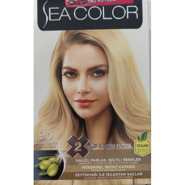 SEA COLOR 9/0 BUĞDAY SARISI  2 TÜP KREM BOYA SET