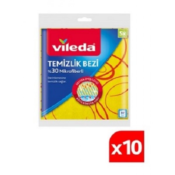 VİLEDA Temizlik Bezi % 30 MİKROFİBERLİ 5 Lİ  