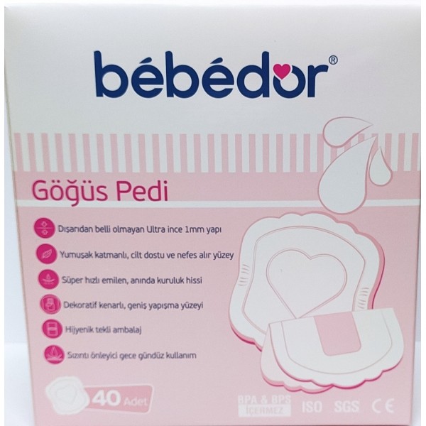 BEBEDOR GÖĞÜS PEDİ 40LI