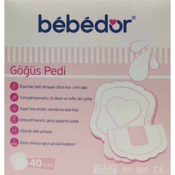 BEBEDOR GÖĞÜS PEDİ 40LI