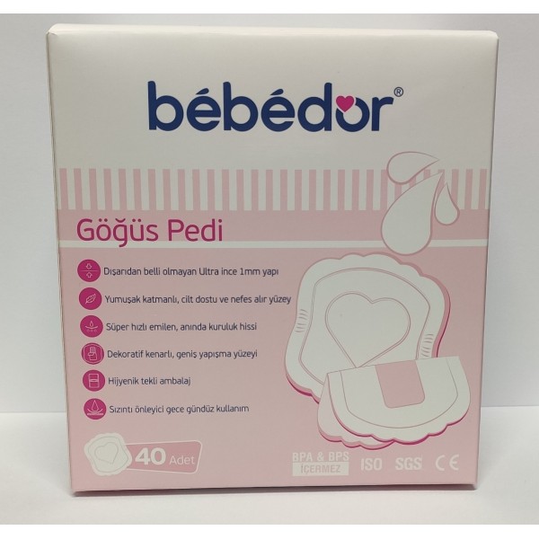 BEBEDOR GÖĞÜS PEDİ 40LI