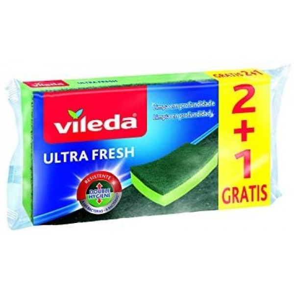 VİLEDA ULTRA FRESH SÜNGER DÜZ  2+1 Lİ 