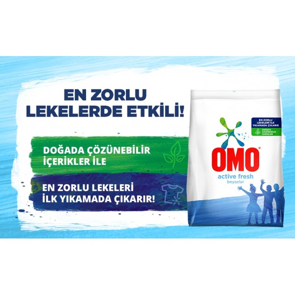 OMO MATİK BEYAZLAR ACTIVE FRESH 5,5KG 36 YIKAMA