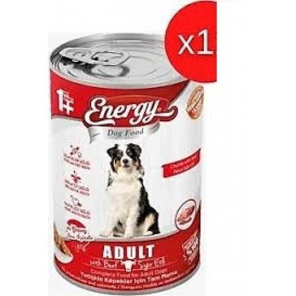 ENERGY KONSERVE MAMASI YETİŞKİN KÖPEK 415 GR PARÇA SIĞIR ETLİ