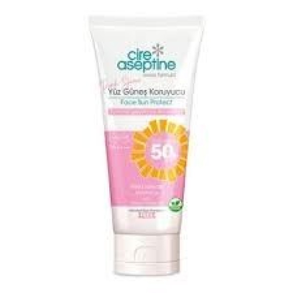 CİRE ASEPTİNE 50+SPF YÜZ GÜNEŞ KORUYUCU 50ML PİNK SHİNE