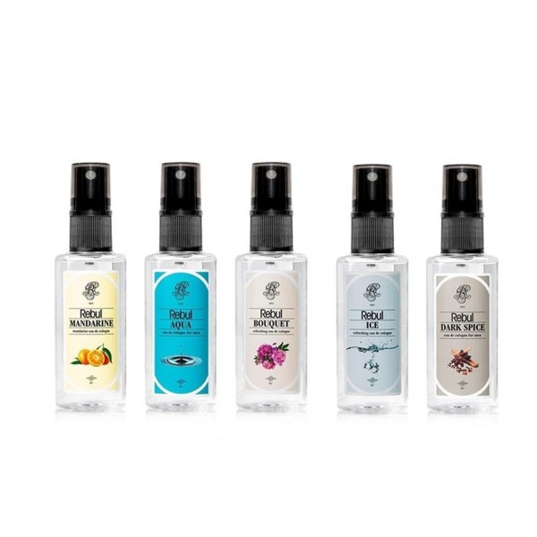 REBUL KOLONYA 50ML 5 ÇEŞİT KARMA DARK SPICE-BOUQUET-MANDARINE-AQUA-ICE