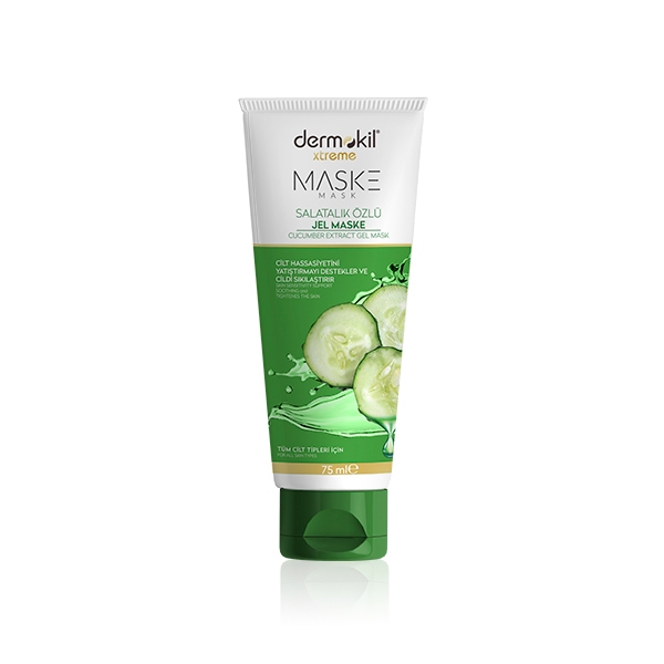 DERMOKİL SALATALIK ÖZLÜ JEL MASKE CİLT HASSASİYETİNİ YATIŞTIRMAYI DESTEKLER VE CİLDİ SIKILAŞTIRIR 75ML