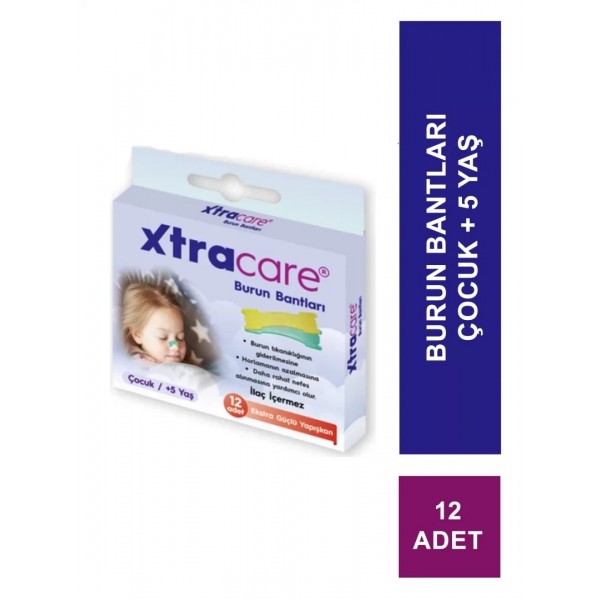 XTRACARE BURUN BANTLARI P.K.İÇİ 12 ADET ÇOCUK / 5+YAŞ